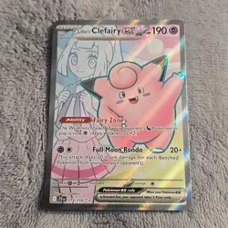 Pokemon TCG Lillie's Clefairy EX Holo Ultra Rare Card 173/159 - Image 1