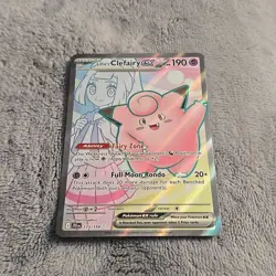 Pokemon TCG Lillie's Clefairy EX Holo Ultra Rare Card 173/159 - Image 2