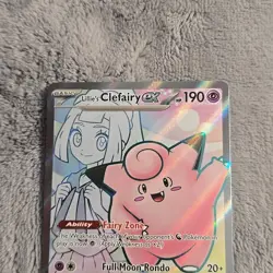 Pokemon TCG Lillie's Clefairy EX Holo Ultra Rare Card 173/159 - Image 4