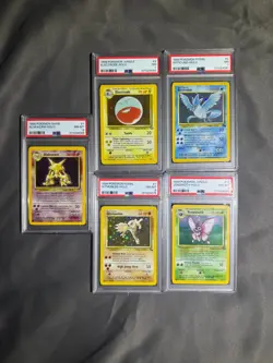 5 Pokemon TCG Card Lot (1999) Fossil Jungle Holo Rare Vintage - Image 1