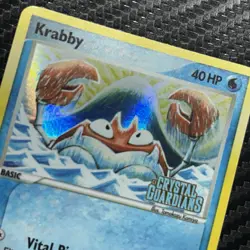 Krabby 54/100 Holo Stamped Ex Crystal Guardians TCG Pokemon Card (MYREF#5) - Image 4