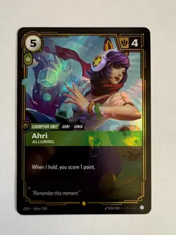RIFTBOUND ORIGINS AHRI ALLURING ALT ART CARD #066a/298 - Image 1