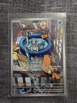 NM/M Squirtle Rare Holo Art Card Pokemon Stellar Crown Illustration 148/142 - Image 1