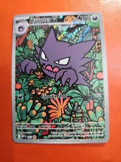 Pokemon TCG Haunter 027 MEP Black Star Promo NM Eng + Both Mega Gengar EX Cards - Image 1