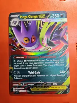 Pokemon TCG Haunter 027 MEP Black Star Promo NM Eng + Both Mega Gengar EX Cards - Image 3