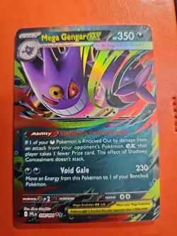 Pokemon TCG Haunter 027 MEP Black Star Promo NM Eng + Both Mega Gengar EX Cards - Image 5