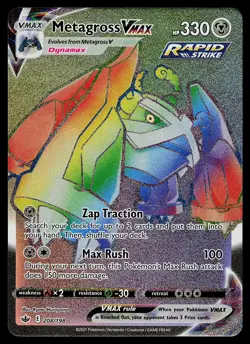 Pokemon Card - Metagross VMAX Chilling Reign 208/198 Secret Rare - Image 1