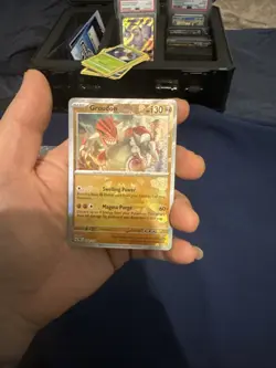Pokemon Groudon TCG Master Ball Pattern Holo Card 049/131 Prismatic Evolutions - Image 1