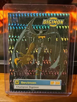 Digimon Animated Series 1999 Trading Card Bandai Holo Prism Devimon #30 Preview - Image 2