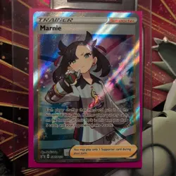 Pokemon TCG Marnie SWSH121 Full Art Black Star Promo Card - Image 1