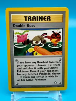 Double Gust Pokemon Trainer Card - Neo Genesis Set #100 Near Mint TCG - Image 1
