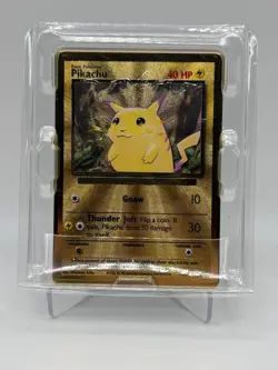 Pokemon 2021 Celebrations Pikachu Gold Metal Promo Card #58/102 UPC - Image 1