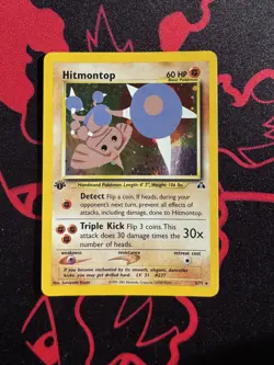 Pokemon Cards Neo Discovery 1st Edition Rare Holo Hitmontop 3/75 WOTC #3 - Image 1