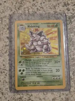 Pokemon TCG Nidoking Base Set Holo Unlimited Rare Card 11/102 LP Condition - Image 2