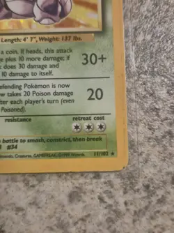 Pokemon TCG Nidoking Base Set Holo Unlimited Rare Card 11/102 LP Condition - Image 3