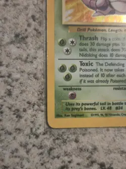 Pokemon TCG Nidoking Base Set Holo Unlimited Rare Card 11/102 LP Condition - Image 5