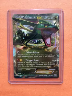Rayquaza EX - 85/124 - Pokemon Dragons Exalted Black & White Ultra Rare Card VLP - Image 1