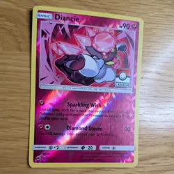 DIANCIE 94/147 POKEMON CARD (BURNING SHADOW SET) REVERSE HOLO POKEMON LEAGUE - Image 3