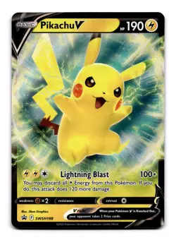 Pikachu V - SWSH198 SWSD: SWSH: Sword & Shield Promo Cards Promo Holo NM - Image 1