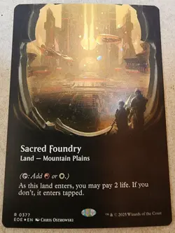 Sacred Foundry - #377 (Borderless) (Galaxy Foil) Edge of Eternities - Mtg - Image 1