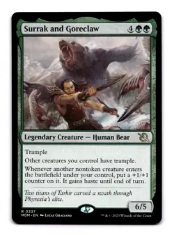 Surrak and Goreclaw - 337 MOM: March of the Machine R Normal NM - Image 1