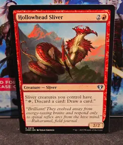 magic the gathering - Hollowhead Sliver - Creature - Uncommon - Red - Mountain - Image 1
