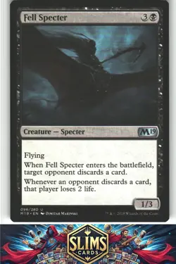 Fell Specter - Core Set 2019 - MTG - Uncommon - #96 - NM - Image 1