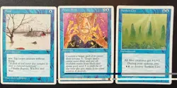 MTG Alternate 4th Fourth Edition Lot Blue (3) Magic The Gathering - Image 1