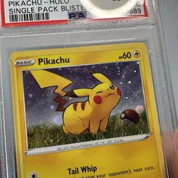 Pokemon Pikachu SWSH039 Single Pack Blisters Black Star Promo PSA 10 Swirl - Image 4
