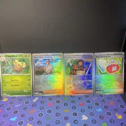Pokemon Prismatic Evolutions TCG 4 Pokeball Reverse Holo Lot - Image 1
