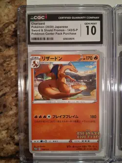 Pokemon TCG Charizard 143/S-p Sword and Shield Promo Japanese Gem 10 Stamped - Image 1