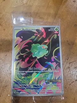 Pokemon Mega Evolution Bulbasaur Stamped Promo 133/132 Illustration Rare Sealed - Image 1