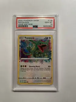 2020 Pokemon Sword & Shield Vivid Voltage #138 Rayquaza -- PSA 10 Gem Mint - Image 1
