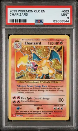 2023 POKEMON CLC-CLASSIC CHARIZARD & HO-OH EX DECK #003 CHARIZARD PSA 9 - Image 1