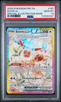 Pokemon Eevee ex Prismatic Evolutions Special Illustration Rare #167 PSA 10 - Image 1