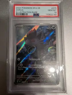 Pokemon TCG Zorua 075/064 Illustration Rare Shrouded Fable Graded PSA 10 - Image 1