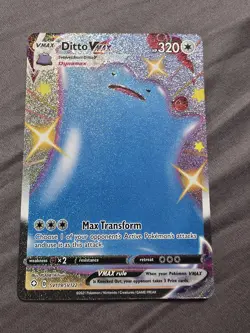 Shiny Ditto VMAX Full Art Holo SV119/SV122 Shining Fates Pokemon TCG Rare C - Image 1