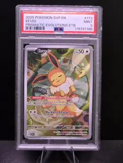 2025 POKEMON SVP EN-SV BLACK STAR PROMO #173 EEVEE PSA 9 - Image 1