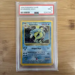 1999 Pokemon Base Set Unlimited Gyarados Holo Rare PSA 9 Mint - Image 1
