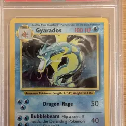 1999 Pokemon Base Set Unlimited Gyarados Holo Rare PSA 9 Mint - Image 3