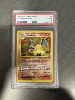 1999 Pokemon Game - Charizard Holo #4 - Base Set - PSA 4 VG-EX - Image 3