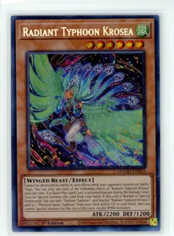 YuGiOh ~ Radiant Typhoon Krosea DOOD-EN015 ~ Secret Rare ~ Doom Of Dimensions - Image 1