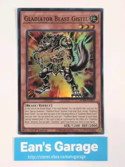 YuGiOh Gladiator Beast Gistel 1st Edition SUDA-EN017 Super Rare - MN - Image 1