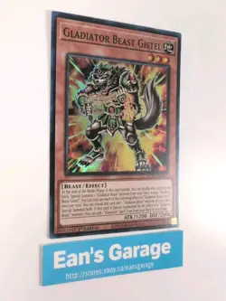 YuGiOh Gladiator Beast Gistel 1st Edition SUDA-EN017 Super Rare - MN - Image 2