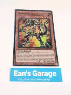 YuGiOh Gladiator Beast Gistel 1st Edition SUDA-EN017 Super Rare - MN - Image 4