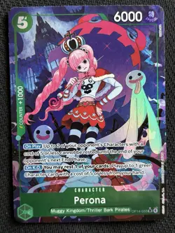 Perona OP14-033 Alternate Art - The Azure Sea’s Seven One Piece TCG English - Image 1