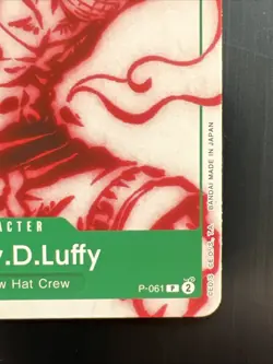 Monkey.D.Luffy P-061 - One Piece TCG - Starter Deck 16: GREEN Uta English Promo - Image 4