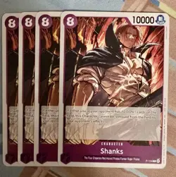 One Piece Shanks P-104 English Promo Playset Of 4 | Near Mint - Image 1