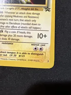 Pokemon Electabuzz First Movie Promo Card MISCUT ERROR - Image 4