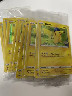 2022 Pokemon GO Pikachu Holo Promo Card 028/078 New Sealed Lot Of 10 - Image 1